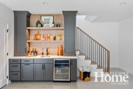 The bar area on the lower level is great for entertaining.