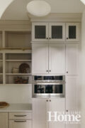 The pantry behind the kitchen has plenty of storage space.