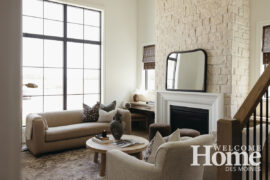 Brenda Fisher's office offers comfy seating and a quiet space at the front of the home.