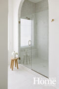 A large walk-in shower is perfect when getting ready in the morning.