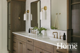 The primary bathroom offers convenient double sinks.