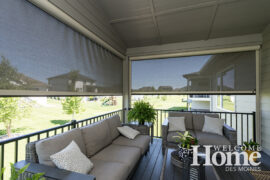 With the screens in place, the deck has become a comfortable outdoor living space for much of the year.