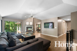 Earlier remodel projects transformed the home into a warm, contemporary space, including a double-sided fireplace between the great room and kitchen.