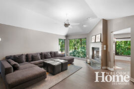 Warm neutrals and a variety of textures set the tone for the entire home.
