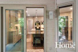 In addition to updating the kitchen, the homeowners transformed the old deck into a cozy outdoor living space just off the kitchen.