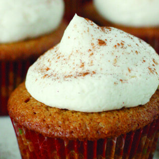 Gingerbread Mini Cupcakes with Whipped Vanilla Buttercream