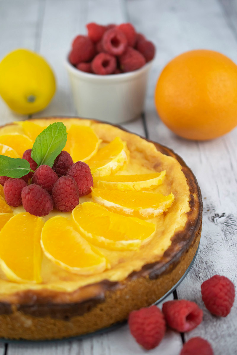 Lemon Cheesecake with Fresh Fruit